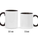 My Grandkids Warm My Heart - Personalized Grandma Accent Mug