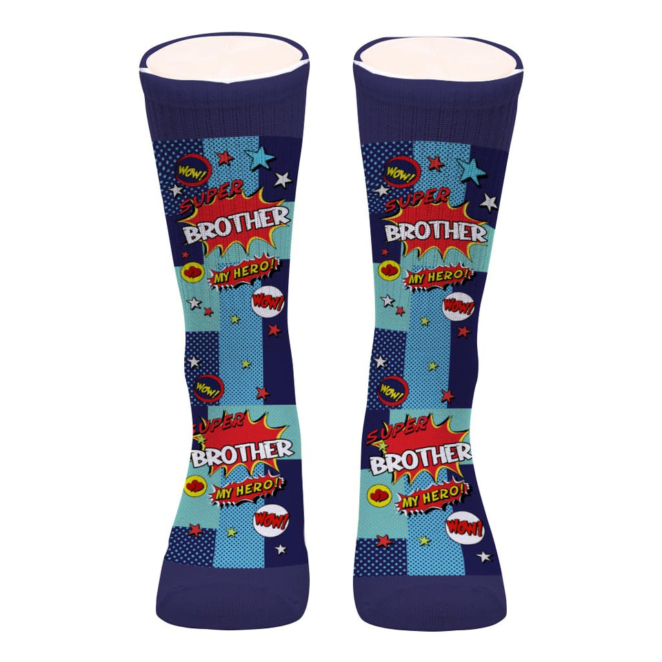 Super Dad - Gift for dad, grandpa, uncle, brother - Personalized Socks