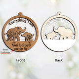Everything I Am, You Helped Me To Be - Personalized Mother Layers Mix Ornament