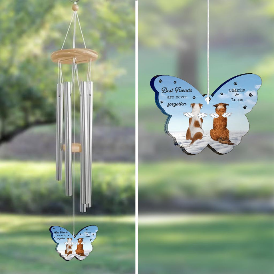 Best Friends Are Never Forgotten - Personalized Dog Wind Chime