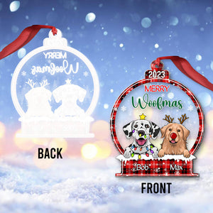 Merry Christmas - Personalized Cat Transparent Ornament