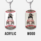Baseball Mom - Personalized Baseball Keychain