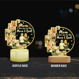 I Love You To The Moon & Back - Personalized Mother Shaped Plaque Light Base