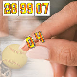 Softball Lovers Player's Number - Personalized Softball Stud Earrings