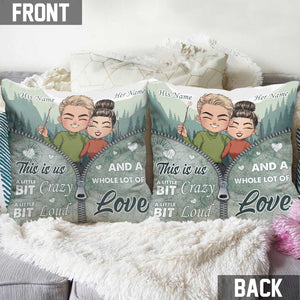 This Is Us Camping Couple - Personalized Camping Throw Pillow