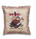 Husband And Wife Camping Couple - Personalized Camping Throw Pillow