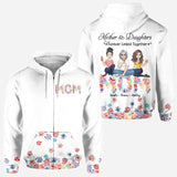 Forever Linked Together Floral Mom - Personalized Mother's Day Mother All Over T-shirt and Hoodie