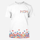 Forever Linked Together Floral Mom - Personalized Mother's Day Mother All Over T-shirt and Hoodie