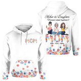 Forever Linked Together Floral Mom - Personalized Mother's Day Mother All Over T-shirt and Hoodie