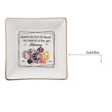 Whenever You Touch This Heart - Gift for mom, grandma, grandpa, daughter, son, granddaughter, grandson, wife, husband, dad, aunt, uncle, sister, brother - Personalized Jewelry Dish