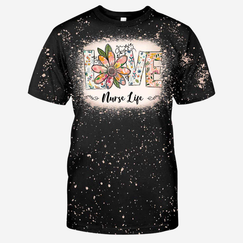 Love Nurse Life - Personalized Handmade Bleached Shirts