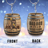 It's Not A Dad Bob - Personalized Father Keychain (Printed On Both Sides)