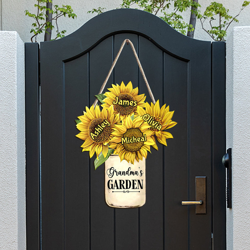 Grandma's Garden - Personalized Grandma Wood Sign