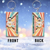 Not A Dad Bod - Personalized Father Keychain (Printed On Both Sides)