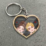 A Reminder - Personalized Couple Couple Keychain (Printed On Both Sides)