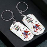 Super Dad Super Mom - Personalized Mother’s Day Father's Day Father Stainless Steel Keychain