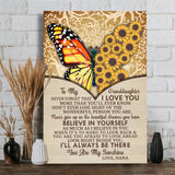 You Are My Sunshine - Personalized Grandma Canvas And Poster