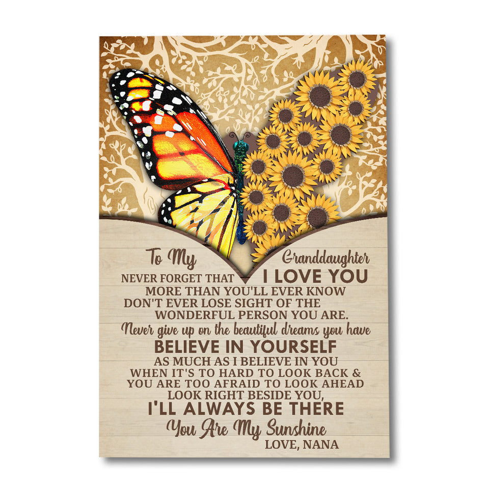 You Are My Sunshine - Personalized Grandma Canvas And Poster