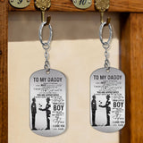 To My Dad - Personalized Father Stainless Steel Keychain