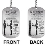 To My Dad - Personalized Father Stainless Steel Keychain