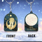 Zodiac Sign - Personalized Horoscope Keychain (Printed On Both Sides)
