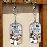 Sorry I'm Late - Personalized Cat Stainless Steel Keychain