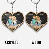 Drive Safe I Need You - Personalized Couple Keychain (Printed On Both Sides)