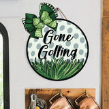 Gone Golfing Cut Metal Sign