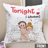 Tonight - Personalized Couple Throw Pillow