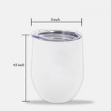 By Being Yourself - Personalized Yoga Wine Tumbler