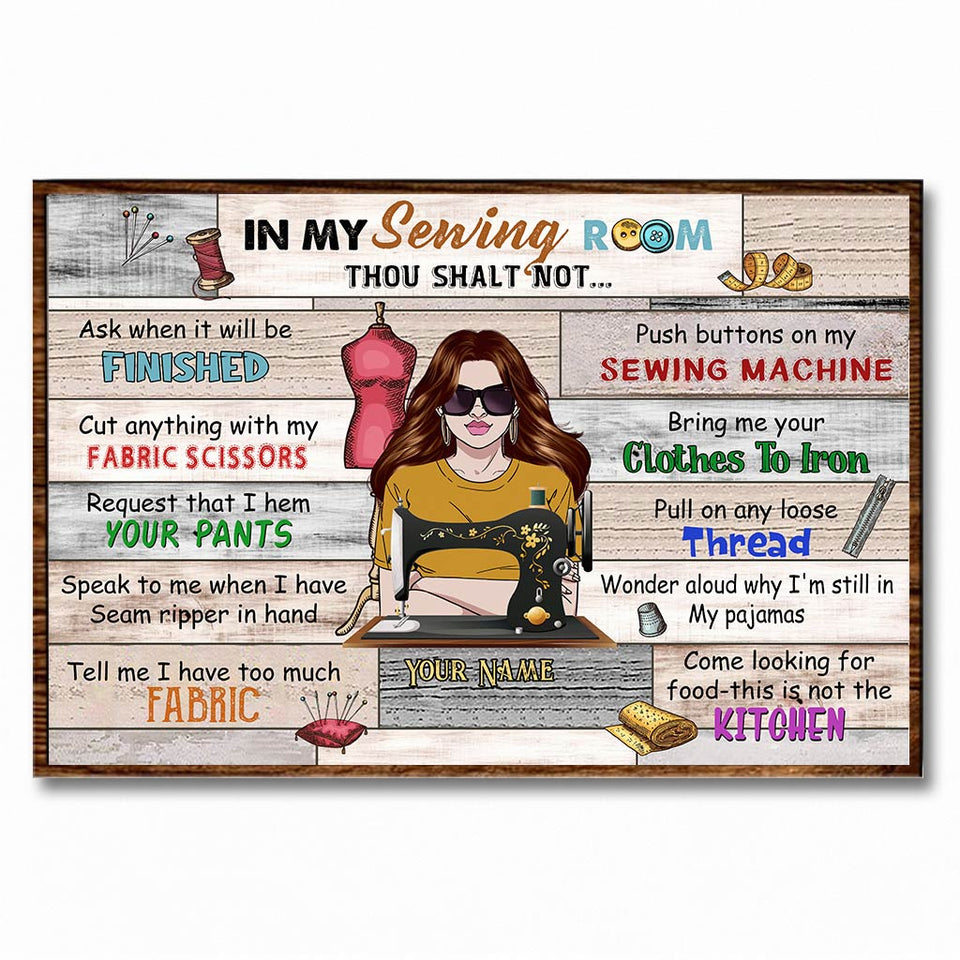 In My Sewing Room - Personalized Sewing Poster