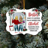Besties Forever - Personalized Christmas Bestie Ornament (Printed On Both Sides)