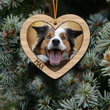 Merry Christmas - Personalized Christmas Dog Ornament (Printed On Both Sides)