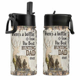 From The Best Hunting Dad Ever - Personalized Hunting Kids Water Bottle