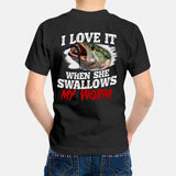 Swallow My Worm - Fishing T-shirt and Hoodie 1121
