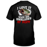 Swallow My Worm - Fishing T-shirt and Hoodie 1121