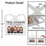 True Friends Our Friendship Is A Blessing - Personalized Bestie Transparent Ornament
