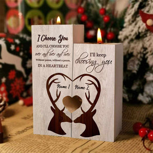 To My Wife - Personalized Hunting Candle Holder