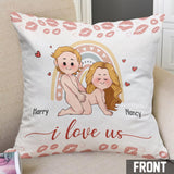I Love Us I Met You I Like You I’m Keeping You - Personalized Couple Throw Pillow