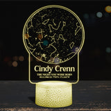 The Day You Were Born Star Map - Personalized Daughter Shaped Plaque Light Base