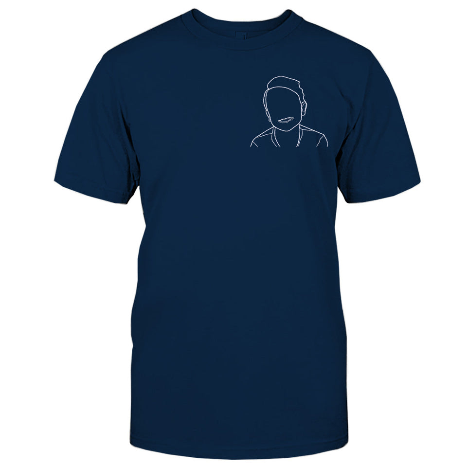 Custom Line Art - Personalized Kid Embroidered T-shirt