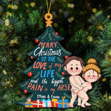 Merry Christmas To The Love Of My Life - Personalized Couple Ornament