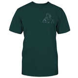 Custom Line Art - Personalized Step Dad Embroidered T-shirt
