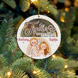 Together Is Our Favorite - Personalized Couple 2 Layered Piece Mix Ornament
