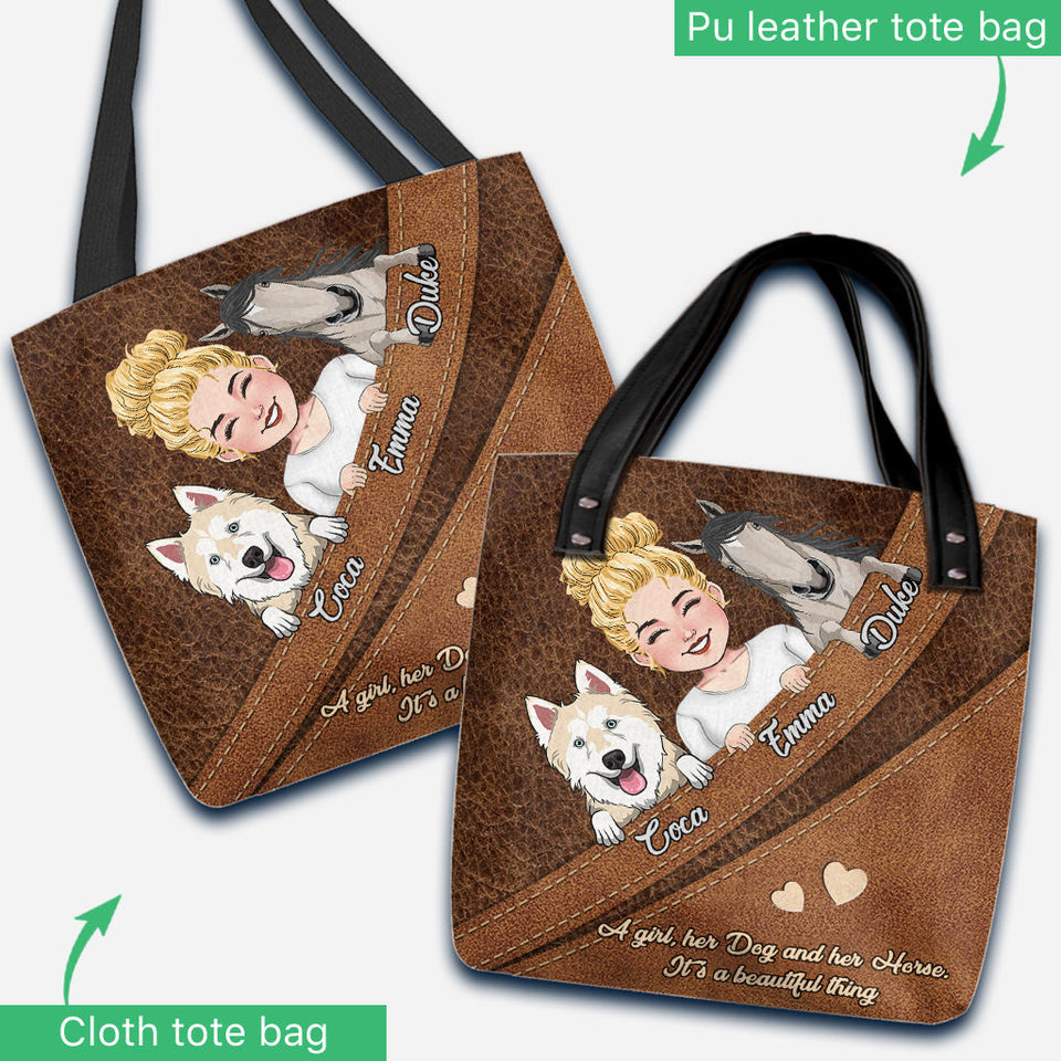What A Beautiful Thing - Personalized Horse Tote Bag