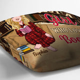 Just A Girl Who Loves Book - Personalized Book Throw Pillow