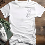Custom Line Art - Personalized Grandpa Embroidered T-shirt