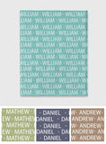 Custom Name Pattern - Personalized Newborn Blanket