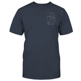 Custom Line Art - Personalized Aunt Embroidered T-shirt