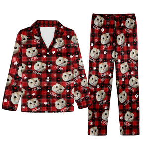 Custom Photo Pet Blanket - Gift for cat lovers, dog lover, cat lover - Personalized Button Down Pajamas